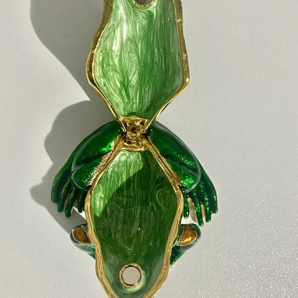 Green Frog Trinket Box